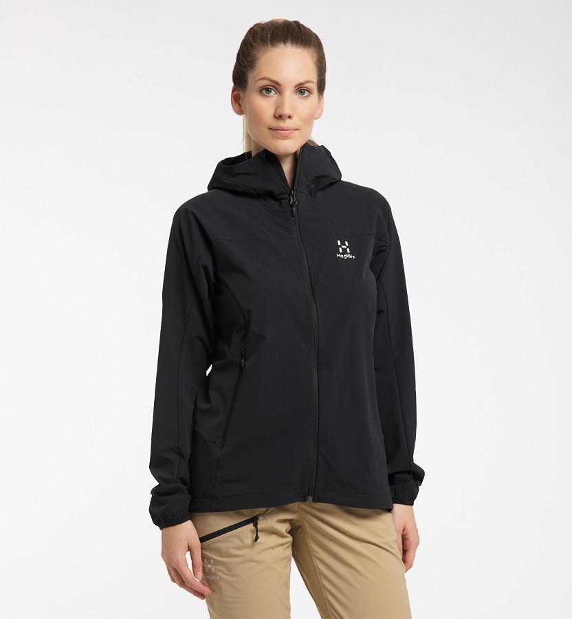 Haglöfs Womens Morän Softshell Jacket Black New Zealand 64793MZIJ